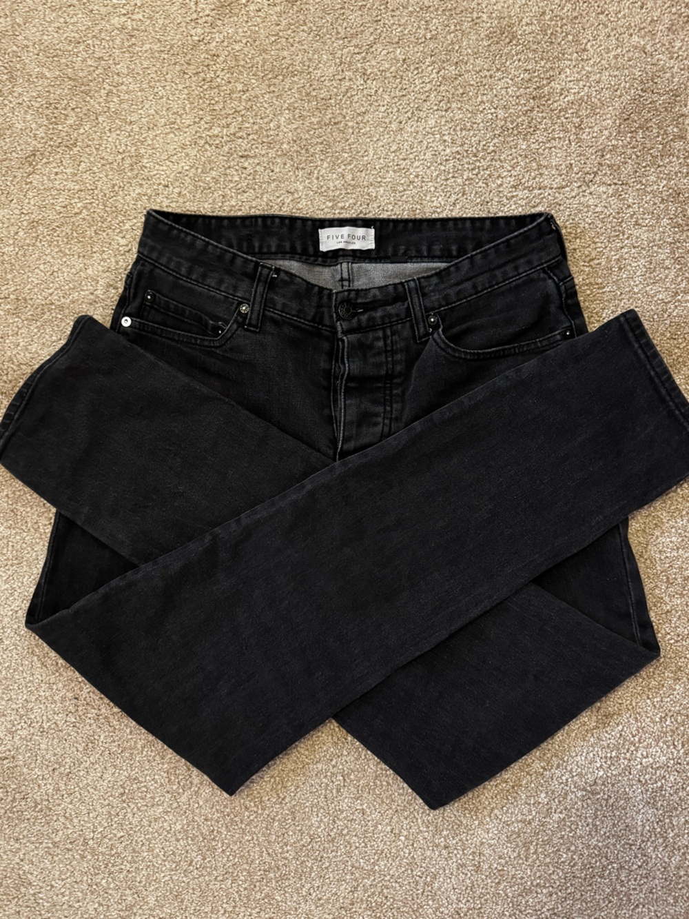 Five Four Black Jeans with Contrast Lining